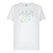 Esqualo T-shirt sp24-05019 offwhite/green