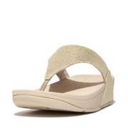 FitFlop Lulu glitz-canvas toe-post sandals