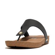 FitFlop Iqushion leather toe-post sandals