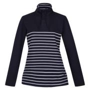 Regatta Dames bayla gestreept sweatshirt met knopenhals