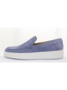 Giorgio 13781 lichtblauw suede loafer met witte zool