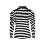 Summum Mockneck top viscose ea stripe -