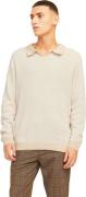 Jack & Jones Jprblabani knit split neck ls summer sand