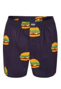 Happy Shorts X heren wijde boxershort met binnenbroek burger print