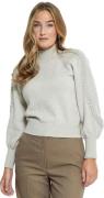 Minus Msvera high neck knit pull light birch