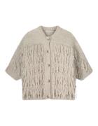 Summum Cardigan 3/4 sleeve fringe knit vesten 7s5855-8008