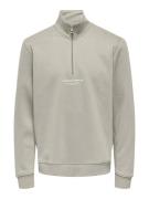 Only & Sons Onscurated reg half zip sweat