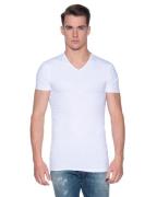 Slater Stretch t-shirt v-hals 2-pack