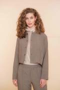 Geisha 45561-60 775 jacket bomber collar taupe