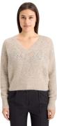 Scotch & Soda Boucl v-neck relaxed pullover oatmeal melange