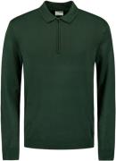 No Excess Pullover polo half zip dark green