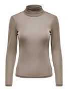 Only Onlamera glitter ls rollneck jrs taupe