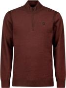 No Excess Pullover half zip 2 coloured melang rusty