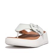 FitFlop F-mode buckle canvas flatform toe-post sandals