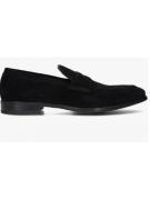 Giorgio 50504 suède zwarte kleur loafer met rubber zool