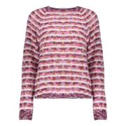 Geisha 44861-70 445 pullover stripes fuchsia/mauve/off white