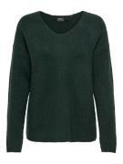 Only Onlcamilla v-neck ls pullover knt donker