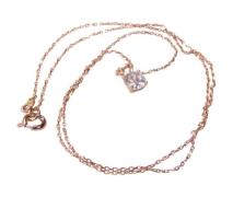 Christian 14 karaat rosé ketting solitaire