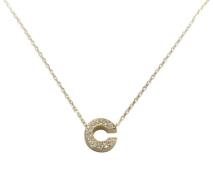 Christian Gouden ketting met c zirkonia hanger