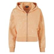 Urban Classics Dames washed towelling short oversized full zip hoodie