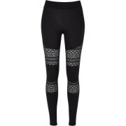 Urban Classics Dames legging met gehaakte kanten inslag