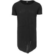 Urban Classics Heren rits met open rand lang t-shirt