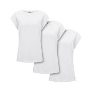 Urban Classics Dames verlengd schouder t-shirt (set van 3)