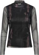 Y.A.S Yaslomi high neck ls top black/lomi print