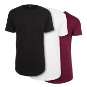 Urban Classics Heren lang t-shirt in vorm (pak van 3)