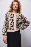 Summum knitted cardigan leopard jacquard knit 7s5859-8007 120 multicol...