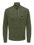 Only & Sons Onsrhett reg 7 half zip knit cs