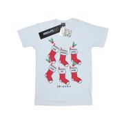 Friends Dames kerstmis kousen katoenen vriendje t-shirt