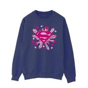 DC Comics Heren superman roze harten en sterren logo sweatshirt