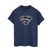 DC Comics Dames superman logo schets katoenen vriendje t-shirt