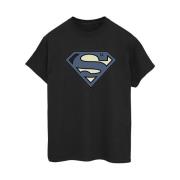 DC Comics Dames superman indigoblauw logo katoenen vriendje t-shirt