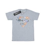 DC Comics Heren superman bloemen logo 2 t-shirt