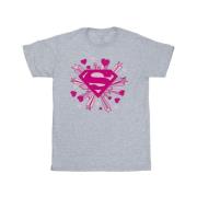 DC Comics Heren superman roze harten en sterren logo t-shirt