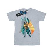 DC Comics Heren aquaman tropical pictogram t-shirt