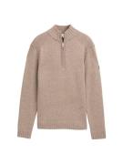 Tom Tailor Decorated knit troyer beige