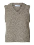 Selected Femme slfava knit vest 16095893 irish cream