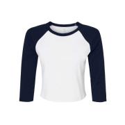 Bella + Canvas Dames baby micro-rib raglan 3/4 mouw t-shirt