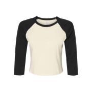 Bella + Canvas Dames baby micro-rib raglan 3/4 mouw t-shirt