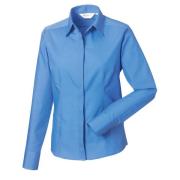 Russell Athletic Dames polycotton slim shirt met lange mouwen