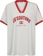 Co'Couture Siaracc oversize sporty v tee o.white-red