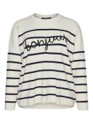 Vero Moda Vmaria bonjour ls o-neck pullover g ecru dessin