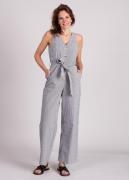 FRNCH Maddie jumpsuit gestreept strikceintuur