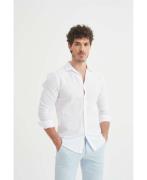 William de Faye Linnen shirt wit