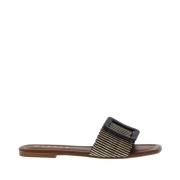 Cypres Tina raffia gesp | dames | maat: | stof en immitatieleer