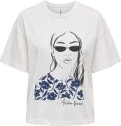 Only Onltenna s/s girl top box jrs cloud dancer/fashion