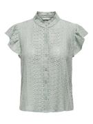 Only Onlgabina cap sleeve top wvn olijf